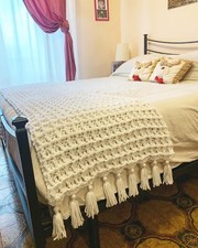 Runner Letto Bianco Con Nappe